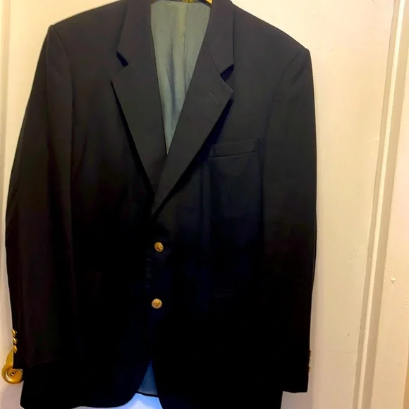 Black sport jacket/ blazer with silk lining - Picture 1 of 7